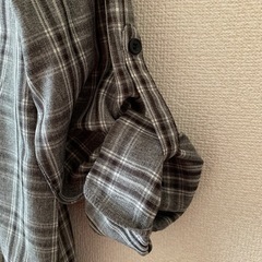 チュニック丈チェックシャツの画像