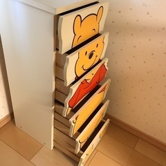 プーさん チェスト タンス 引き出し 6段の画像