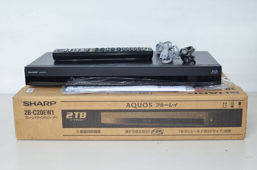 中古良品 SHARP ブルーレイディスクレコーダー 2B-C20EW1 2024年製 確認済