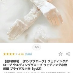 美品 刺繍入りロンググローブ ウェディング小物の画像