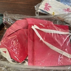 レディース　浴衣セット　作り帯　下駄　白　紫陽花&金魚柄の画像