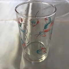 グラス　花柄