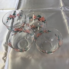 冷茶グラス　花柄