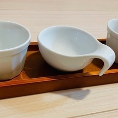 木製トレー  3枚長方形　小鉢乗せ　カトラリー入れ‎ 一輪挿し　新品未使用✨の画像