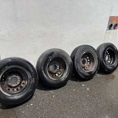 6穴夏タイヤ195/80R15鉄ホイル　タイヤ付　４本