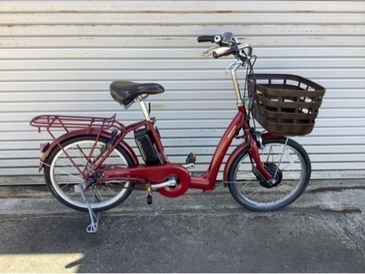 382  ブリヂストン最新機種電動アシスト自転車アシスタ20インチレッドアルミボディー