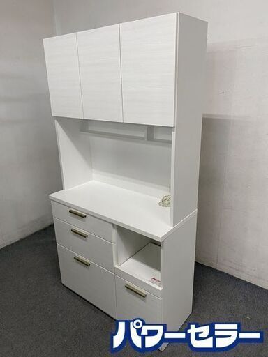 NITORI/ニトリ】キッチンボード 食器棚 カップボード ホワイト木目 家具