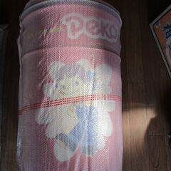 引取り限定　ペコちゃん　椅子　ペール缶