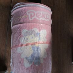 引取り限定　ペコちゃん　椅子　ペール缶の画像