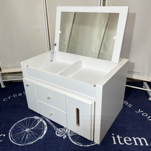 ◆ 永野家具工業 伸縮式ロータイプドレッサー ◆ 状態良し！　鏡