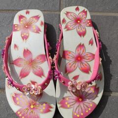 【美品】ラメ入り　キッズ用　下駄　16〜18cmの画像
