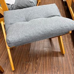 札幌 東区 ニトリ パーソナルチェア アルシー オットマン付き グレー ロッキングチェア 幅68×奥行94×高さ100cm 背もたれ3段階調節 フラット 収納簡単 木製フレーム 一人掛けソファ 家具の画像