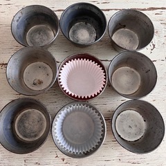 【9個で】ブリキのプリンカップ、マフィンカップ