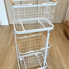 【美品】ランドリーバスケット　白の画像