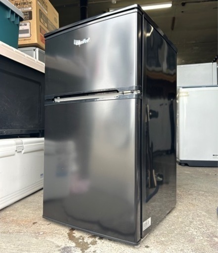 札幌市内配送可 美品 22年製 Comfee コンフィー 90L 2ドア冷凍冷蔵庫 RCT90BL(E) ブラック