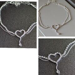 シルバーハートアンクレット（新品）お買い得の画像