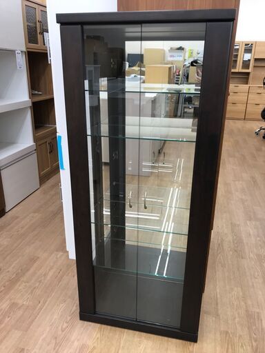 ★ジモティ割あり★  コレクションボード ダークブラウン H140×W60×D35 クリーニング済み KJ5136