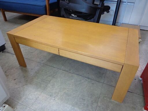 関家具　ローテーブル　引き出し付き