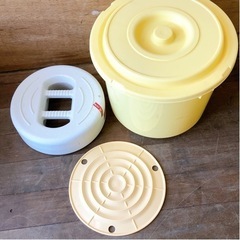 ※1組単価※◆つけもの樽＋漬物重石（12、13、15Kg）◆在庫20組あり◆内蓋別売り【こちらは店舗です。浜村鹿野温泉ICから3分 買取本舗 宮本リサイクル 営業時間9～19時 定休日水曜のみ←連絡できませんm(_ _)m】の画像