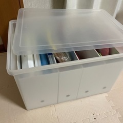 家具 収納家具 無印　収納ボックス＋中の仕切りの画像