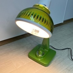 昭和レトロ  ヒカリ 卓上スタンドライト 電気スタンド　グリーン 点灯確認済み 小泉産業の画像