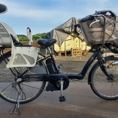 ♦️ BS アンジェリーノ電動自転車699 小柄なママでも安心の低床設計＞ 3人乗り(幼児2人同乗)対応 子