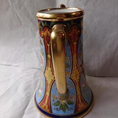 オールドノリタケ・金盛上フラワーコーヒーポット