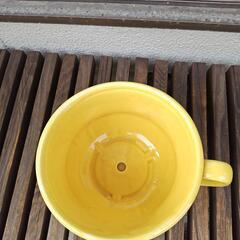 コーヒーカップ型植木鉢の画像