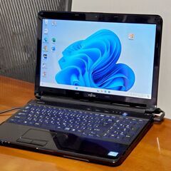 富士通 15インチ【win10+win11 起動8秒 CPUスコア5115】i7 新品SSD256GB/ office JW-CAD