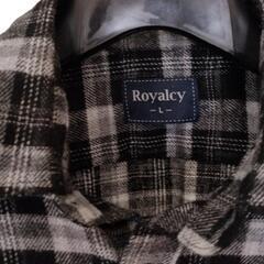 Royalcyチェック柄長袖シャツＬサイズの画像
