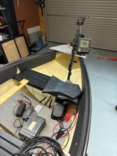 ポータボート10フィート　エレキ魚探バッテリーセット