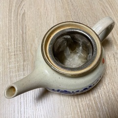 急須　陶器/花柄の画像
