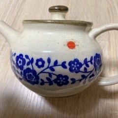 急須　陶器/花柄の画像