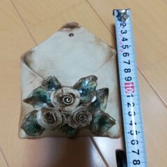 レターケース　バラ　ハンドメイド　手作り　粘土の画像