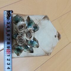 レターケース　バラ　ハンドメイド　手作り　粘土の画像