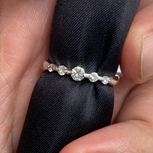 Pt900 プラチナ900 ダイヤ リング 指輪 0.25ct 3g 約11号