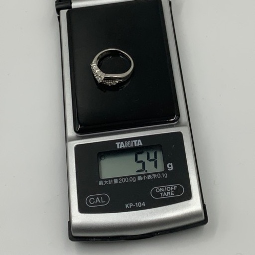 Pt900 プラチナリング　ダイヤ　リング　指輪　ハートシェイプ　5.4g 約11号　 0.22ct 0.3ct