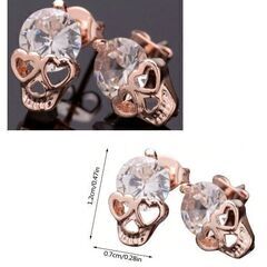 スカル/スタッドピアス②（新品）の画像