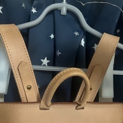 本革と帆布のリュックの画像