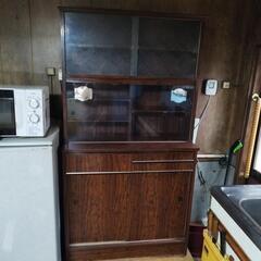 無料　差し上げます　昭和レトロ　家具 収納家具 食器棚、キッチン収納