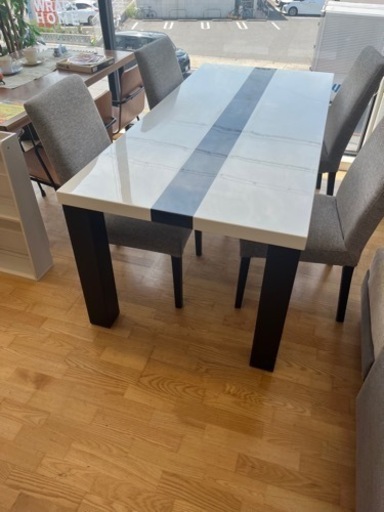 N631★シキヤマ家具製＆BoConcept製★ダイニング5点セット★ダイニングテーブル★幅1800mm