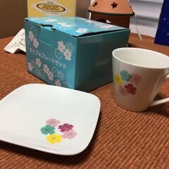 どうぞ【非売品/未使用】カネボウ オルビス LITTLE MERMAID カップ＆プレート 小皿 アロマティックポットの画像