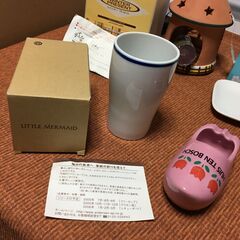 どうぞ【非売品/未使用】カネボウ オルビス LITTLE MERMAID カップ＆プレート 小皿 アロマティックポットの画像