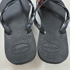 新品　havaianas 黒　23㎝　ビーチサンダルの画像