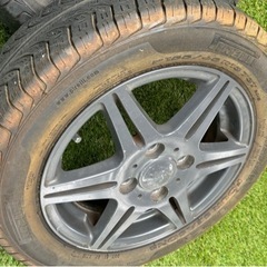   タイヤ付きホイール 2本  155/65/R13  　車のパーツ タイヤ、ホイールの画像