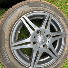   タイヤ付きホイール 2本  155/65/R13  　車のパーツ タイヤ、ホイールの画像