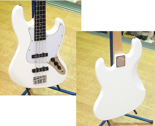 BUSKER'S ジャズベースタイプ BJB-STD 白 エレキベース JB バスカーズ ジャズベ ホワイト 札幌市 清田区 平岡