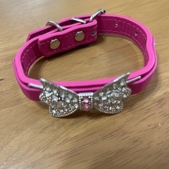 ペット用　首輪　キラキラストーンハート　Sサイズ