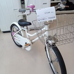 ★ジモティ割あり★  子供自転車 17インチ ホワイト クリーニ...