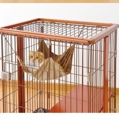 【美品】ボンビアルコン　ペットゲージ、猫用ゲージ、2階建、ハンモックの画像